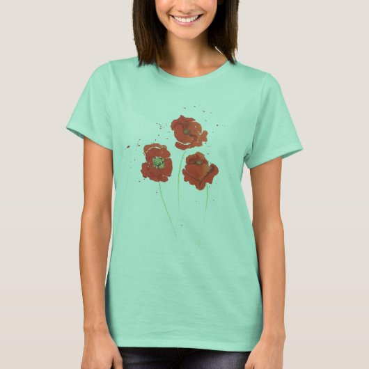 papaver t-shirt (Voorkant)