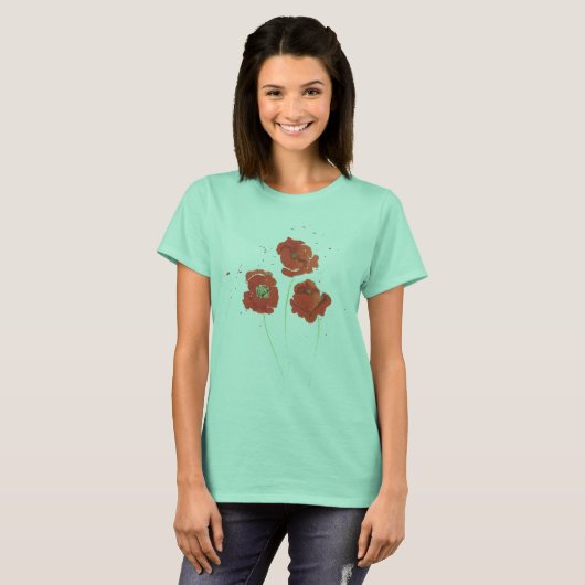 papaver t-shirt (Voorkant volledig)