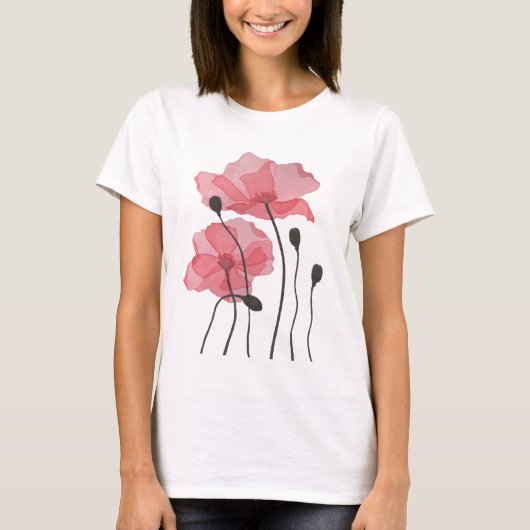 papaver t-shirt (Voorkant)