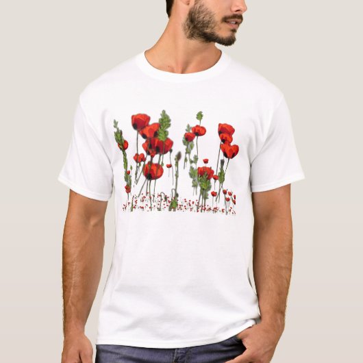 papaver t-shirt (Voorkant)