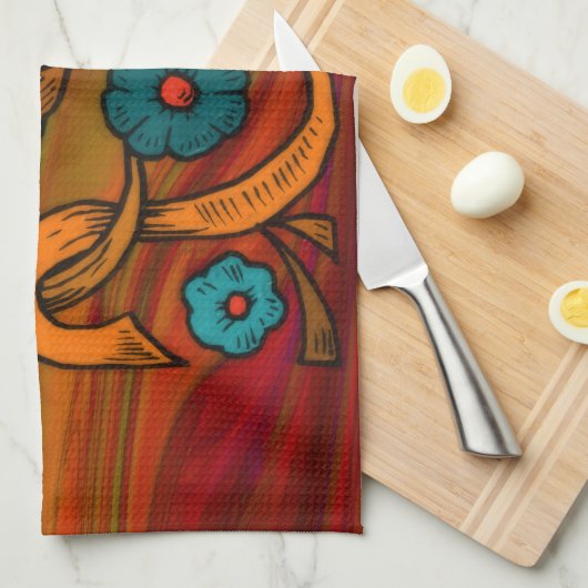  papaver theedoek (Quarter Fold)