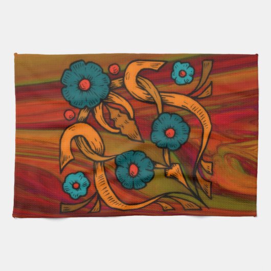  papaver theedoek (Horizontaal)