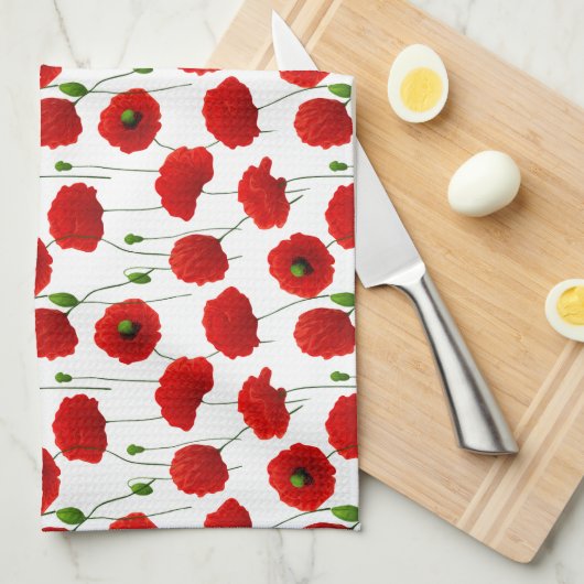 papaver theedoek (Quarter Fold)