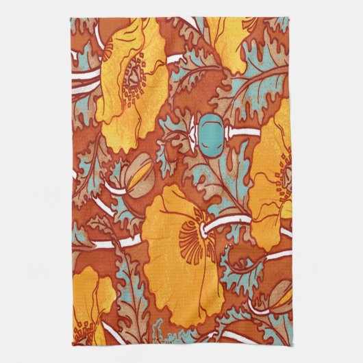  papaver theedoek (Verticaal)