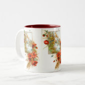 papaver tweekleurige koffiemok (Voorkant links)