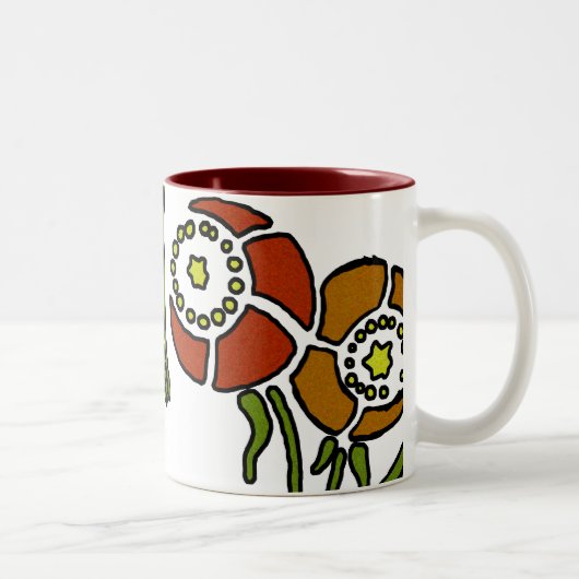 papaver tweekleurige koffiemok (Rechts)