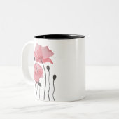 papaver tweekleurige koffiemok (Voorkant links)