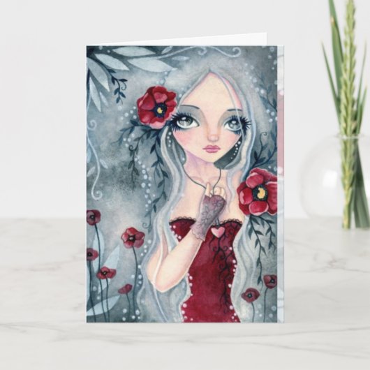 Papaver, van de mist - lege kaart (Voorkant)