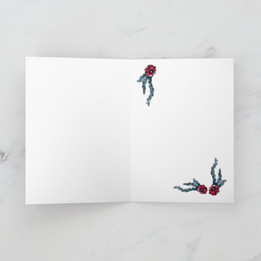 Papaver, van de mist - lege kaart (Binnen)