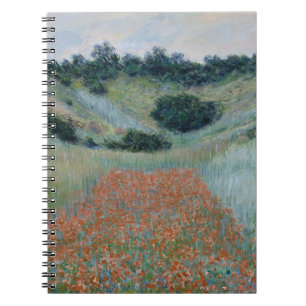 Papaver veld in een holte bij Giverny (door Monet) Notitieboek