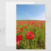 Papaver veld - Verbluffend! Briefpapier (Voorkant / Achterkant)