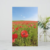 Papaver veld - Verbluffend! Briefpapier (Staand voorkant)