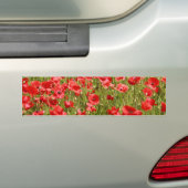 Papaver veld - Verbluffend! Bumpersticker (Op auto)