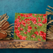 Papaver veld - Verbluffend! Fotoplaat (Zijkant)