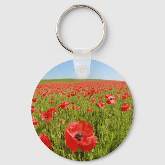 Papaver veld - Verbluffend! Sleutelhanger (Voorkant)