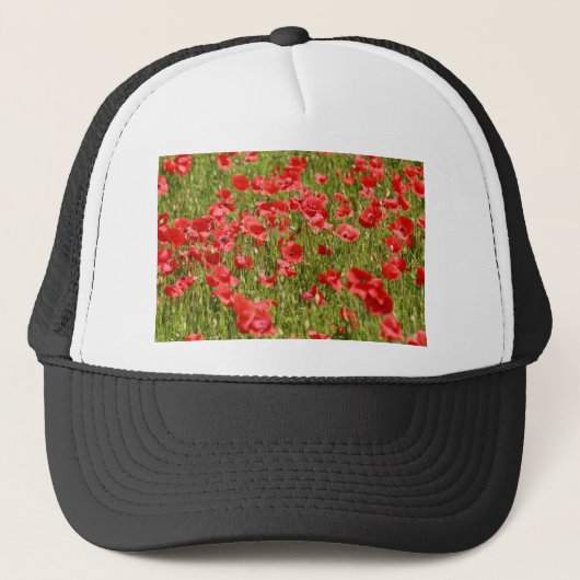 Papaver veld - Verbluffend! Trucker Pet (Voorkant)
