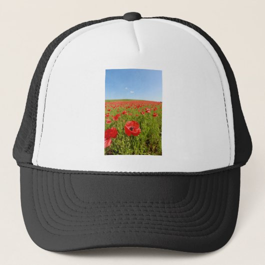 Papaver veld - Verbluffend! Trucker Pet (Voorkant)