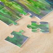 papaver Veldschilderwerk op Waterverf Legpuzzel (Zijkant)