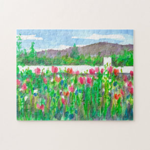 papaver Veldschilderwerk op Waterverf Legpuzzel