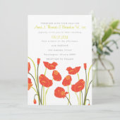 papaver Vertical Invitation Card Kaart (Staand voorkant)
