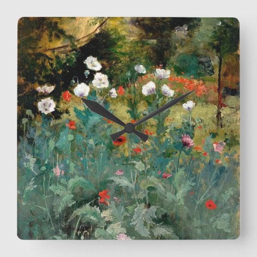  papaver vierkante klok (Voorkant)