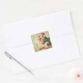 papaver vierkante sticker (Envelop)