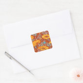  papaver vierkante sticker (Envelop)