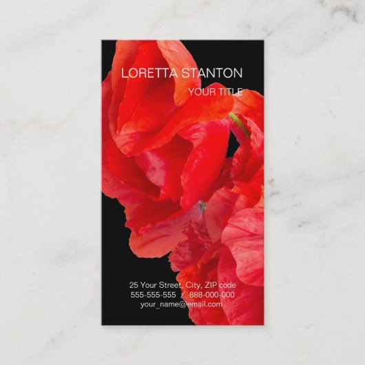 papaver visitekaartje (Voorkant)