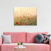 papaver vroeg in de ochtend canvas afdruk (Insitu (Woonkamer))