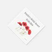 papaver waterverf Rode Vrijgezellenfeest Servet (Hoek)