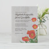  papaver-weddenschappen kaart (Staand voorkant)