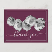 papaver Wine Achtergrond Dank u Briefkaart (Voorkant)
