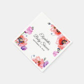 Papaver. Zomerrode bloemen. Bloemen baby shower Servet (Hoek)