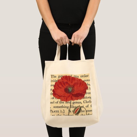  papaverAntiek botanisch collage Tote Bag (Voorkant (product))