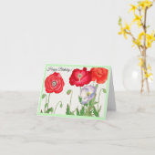 papaverbloem, bloem kaart (Gele Bloem)