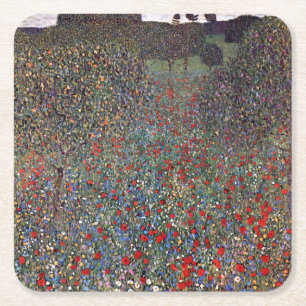 Papaverbloem, Gustav Klimt Kartonnen Onderzetters