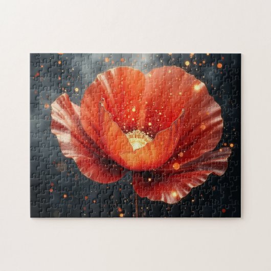 Papaverbloem magie legpuzzel (Horizontaal)