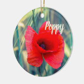 Papaverbloem voor tuinders en cadeau voor bloesem keramisch ornament (Links)