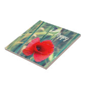 Papaverbloem voor tuinders en cadeau voor bloesem tegeltje (Zijkant)