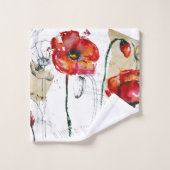 Papaverbloemen Bad Handdoek (Wasdoekje)