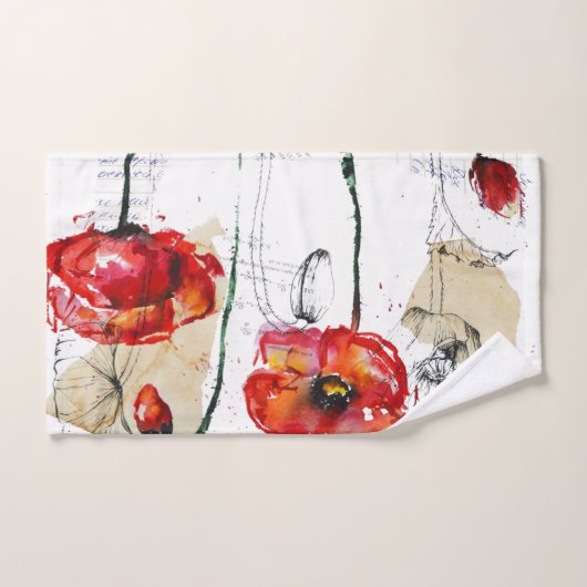 Papaverbloemen Bad Handdoek (Handdoek)