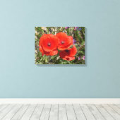 PAPAVERBLOEMEN CANVAS AFDRUK (Insitu (Houten vloer))