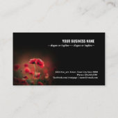 Papaverbloemen in de zomer visitekaartje (Achterkant)