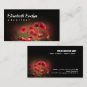 Papaverbloemen in de zomer visitekaartje (Voorkant / Achterkant)