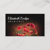 Papaverbloemen in de zomer visitekaartje (Voorkant)