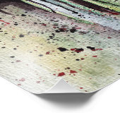 papaverbloemen in Waterverf Foto Afdruk (Hoek)