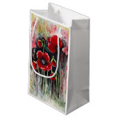 papaverbloemen in Waterverf Klein Cadeauzakje (Achterkant Gekanteld)