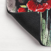 papaverbloemen in Waterverf Muismat (Hoek)