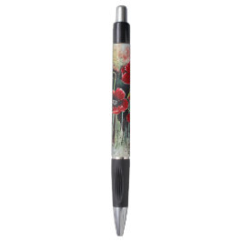 papaverbloemen in Waterverf Pen
