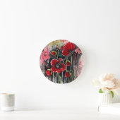 papaverbloemen in Waterverf Ronde Klok (Huis)